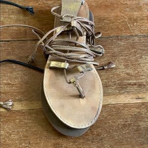 Gold Madewell sandal size 6